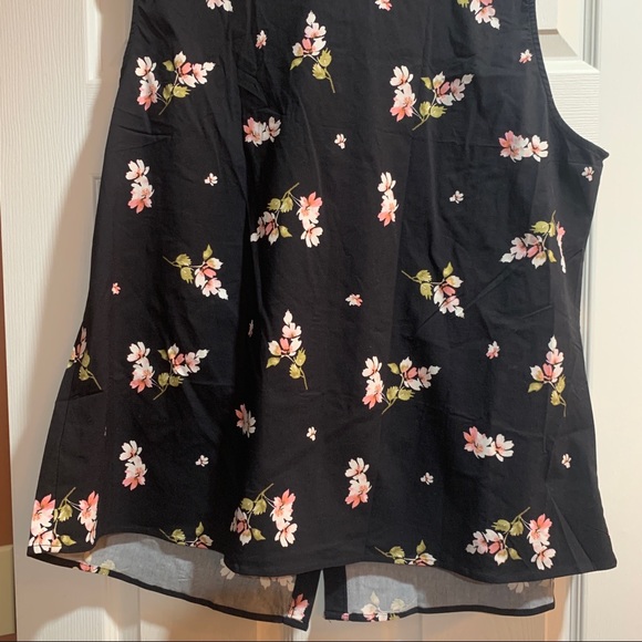 LuLaRoe Roxanne Snap Tank Sleeveless Black Floral 3XL NWT - Picture 6 of 9
